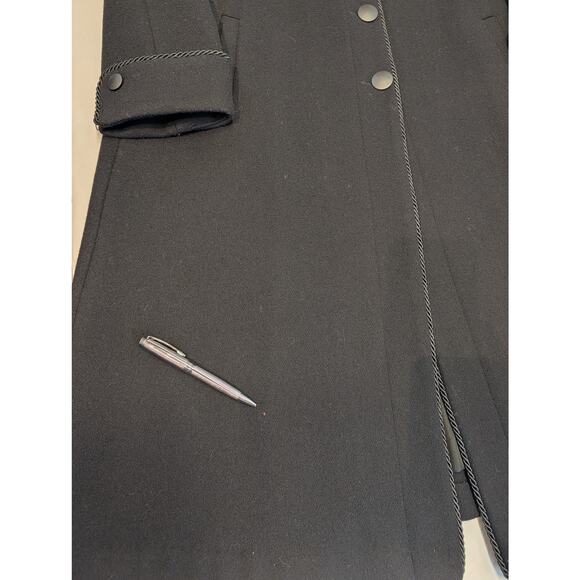 Vintage Jad Coat 14 Petite Black Wool Over Opera Dress Evening Formal Long USA - Picture 12 of 14